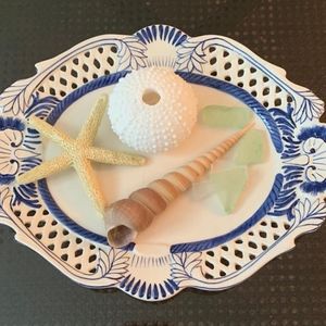 Blue and White Chinoiserie Small Platter